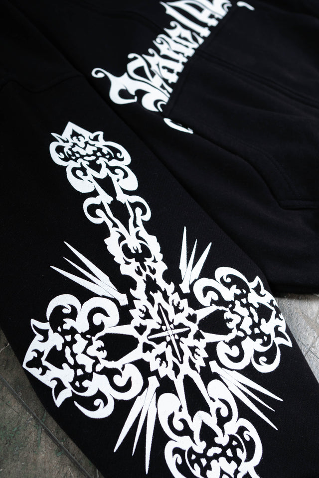 MOSAIC BLACK FRONT ZIP