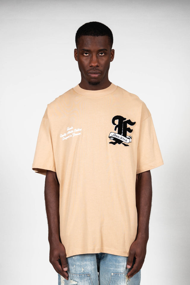 F FROTTEE BEIGE T-SHIRT