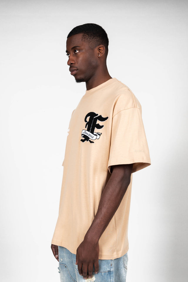 F FROTTEE BEIGE T-SHIRT