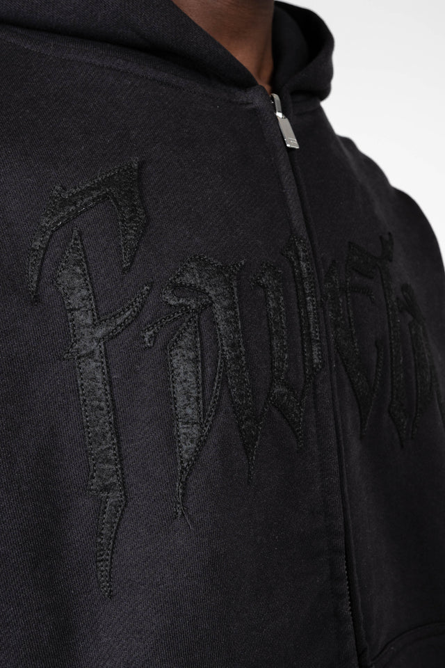 BOLT FLEECE BLACK FRONT ZIP