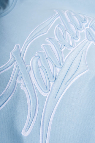NEW 3D COLLEGE BABYBLUE SNAP BUTTON HOODIE