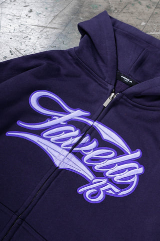 NEW 3D COLLEGE PLUM FRONT ZIP