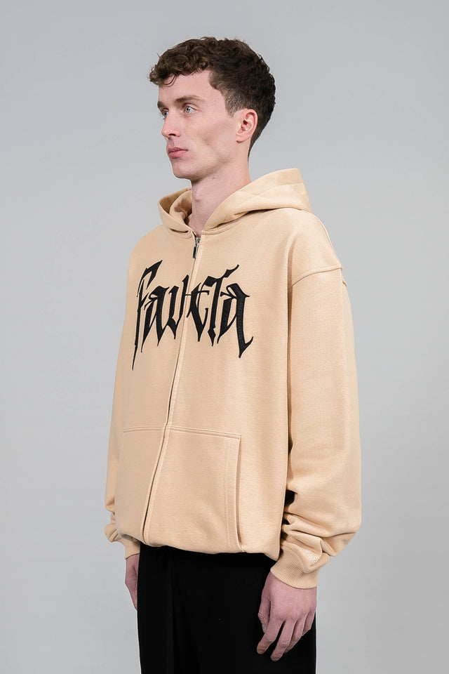 BOLT FLEECE BEIGE FRONTZIP