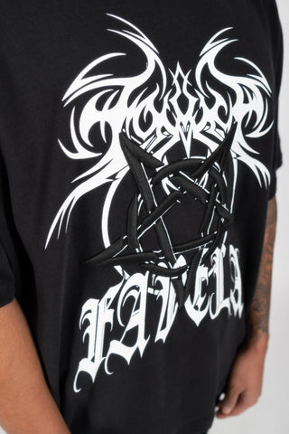 HEAVY TRIBAL BLACK T-SHIRT