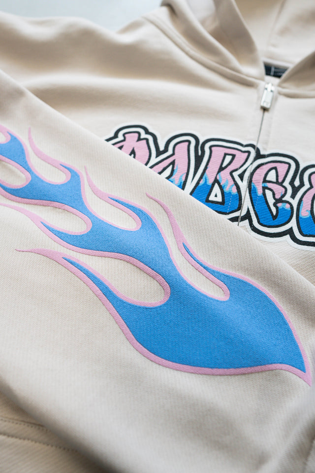 OATMEAL RUSSIAN GRAFITTI FRONT ZIP