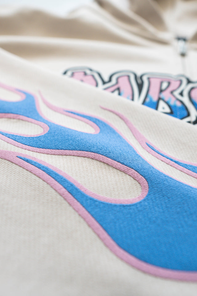 OATMEAL RUSSIAN GRAFITTI FRONT ZIP