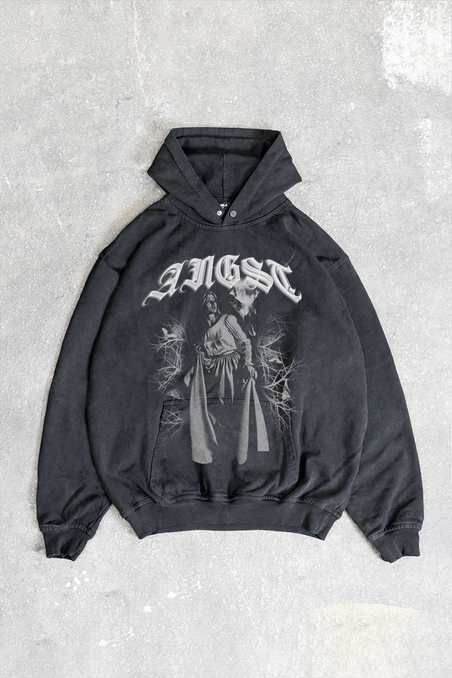 Black Washed Hoodie