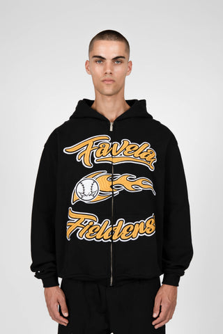 FIELDERS BLACK FRONT ZIP