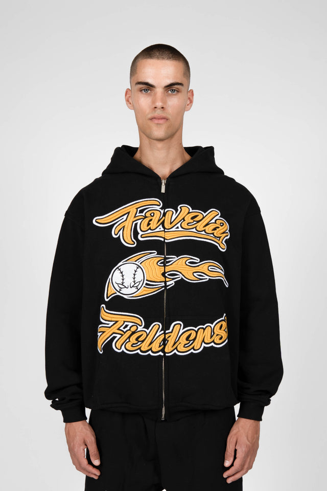 FIELDERS BLACK FRONT ZIP