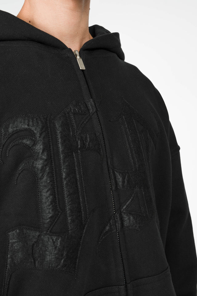 FF FLEECE BLACK FRONT ZIP