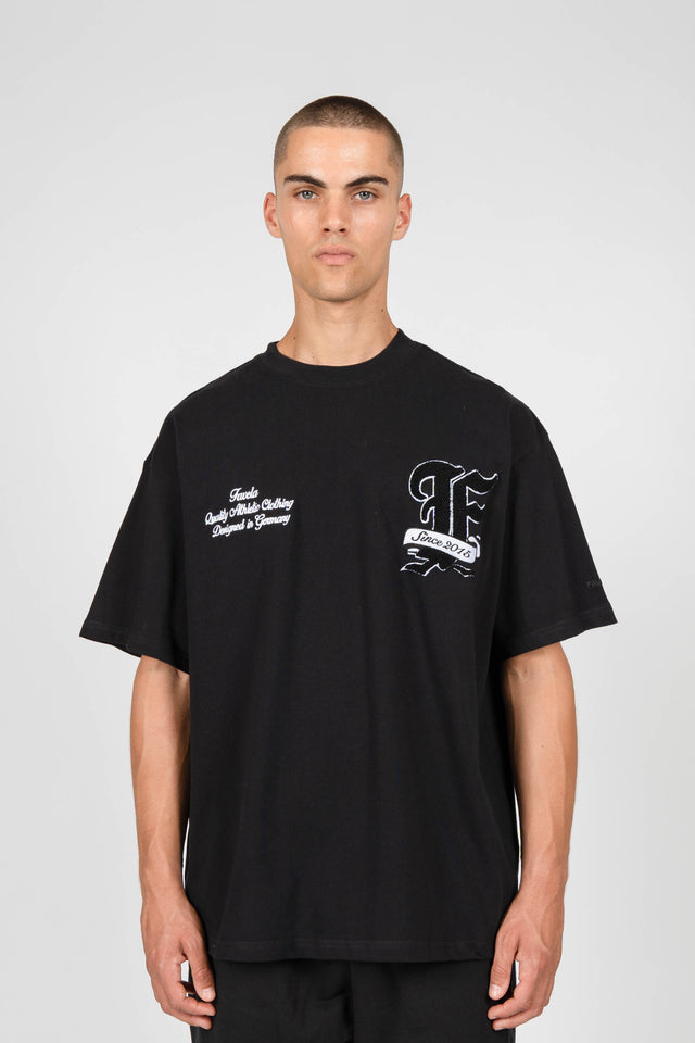 F TERRY BLACK T-SHIRT