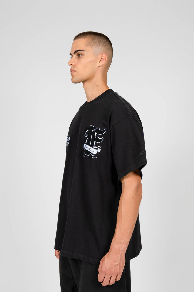 F FROTTEE BLACK T-SHIRT