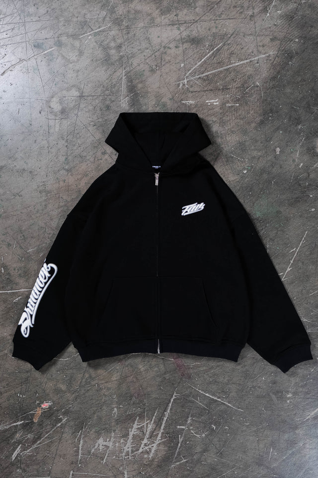 SS23 BLACK FRONT ZIP