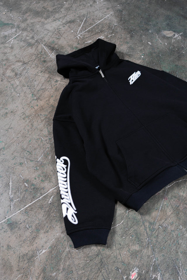 SS23 BLACK FRONT ZIP