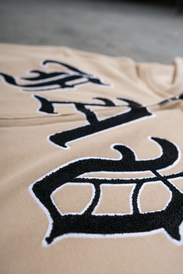 FAV TERRY BEIGE FRONT ZIP