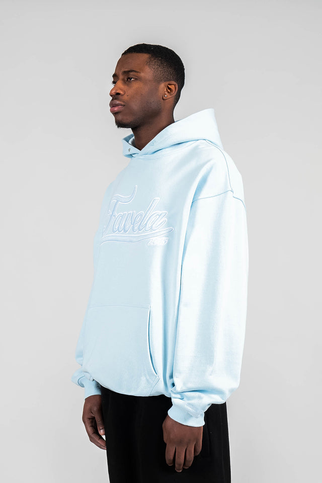 Ice Water coloured Snap Button Hoodie by Favela Clothing