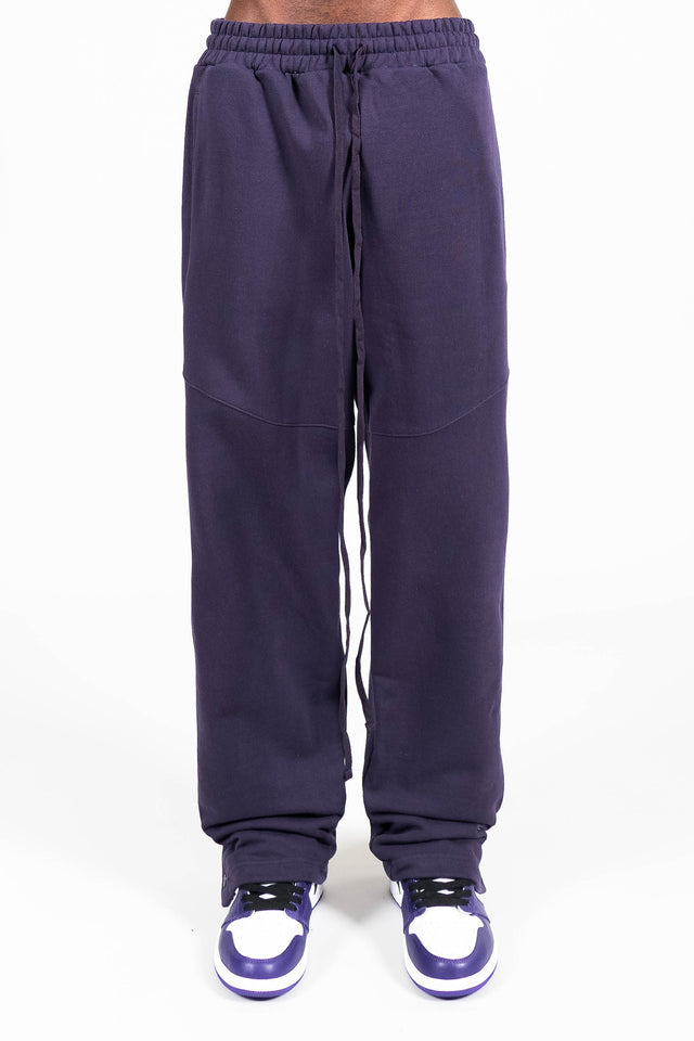 PLUM SNAP BUTTON JOGGER