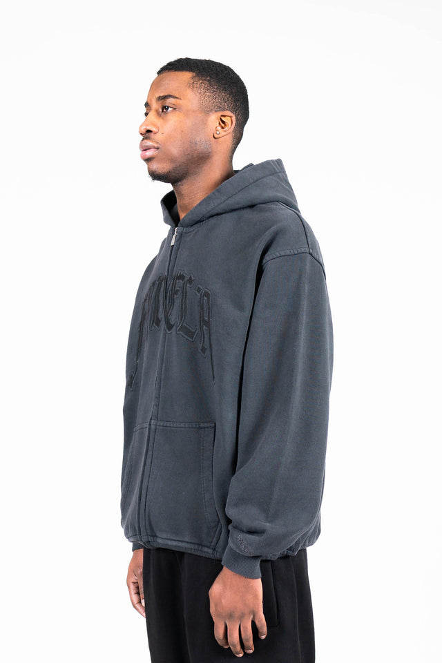 HIGH VINTAGE BLACK FRONT ZIP