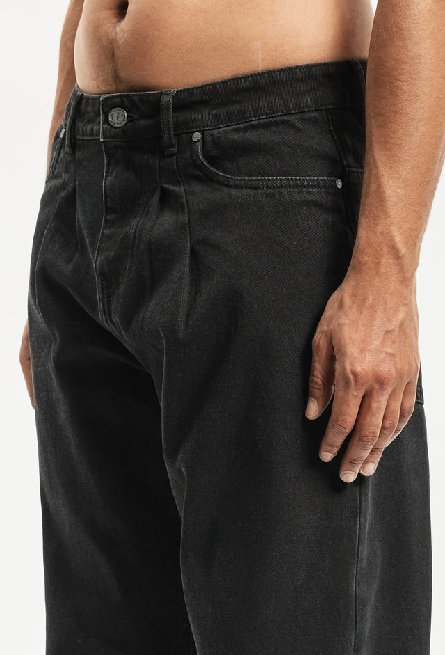 BALLOON DART VINTAGE BLACK DENIM