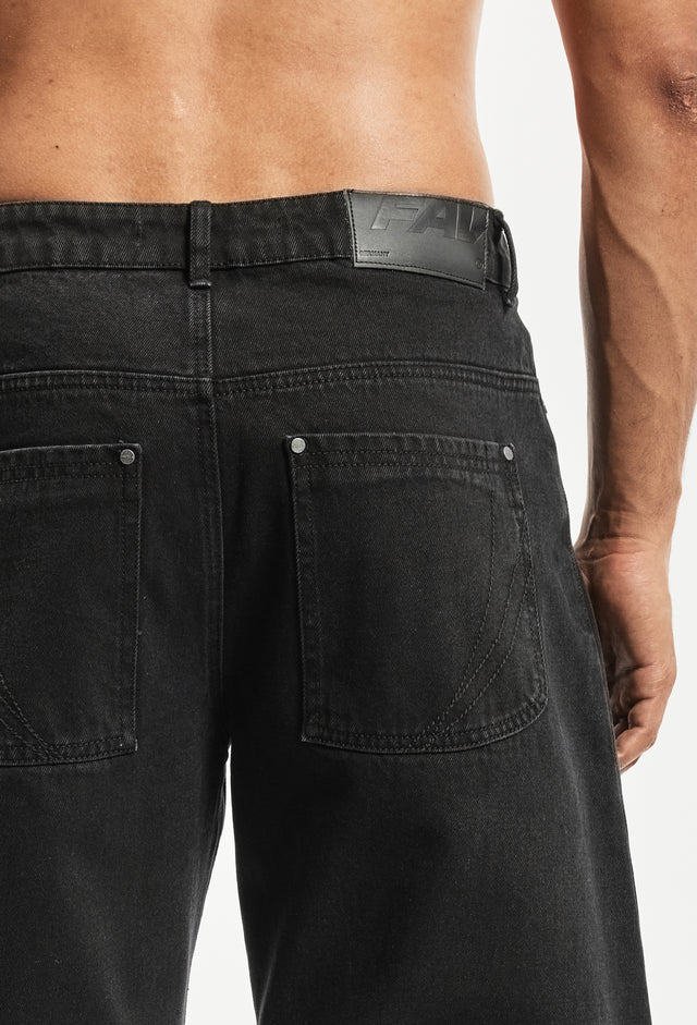 BALLOON DART VINTAGE BLACK DENIM
