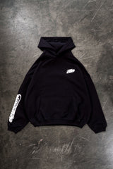 SS23 BLACK SNAP BUTTON HOODIE