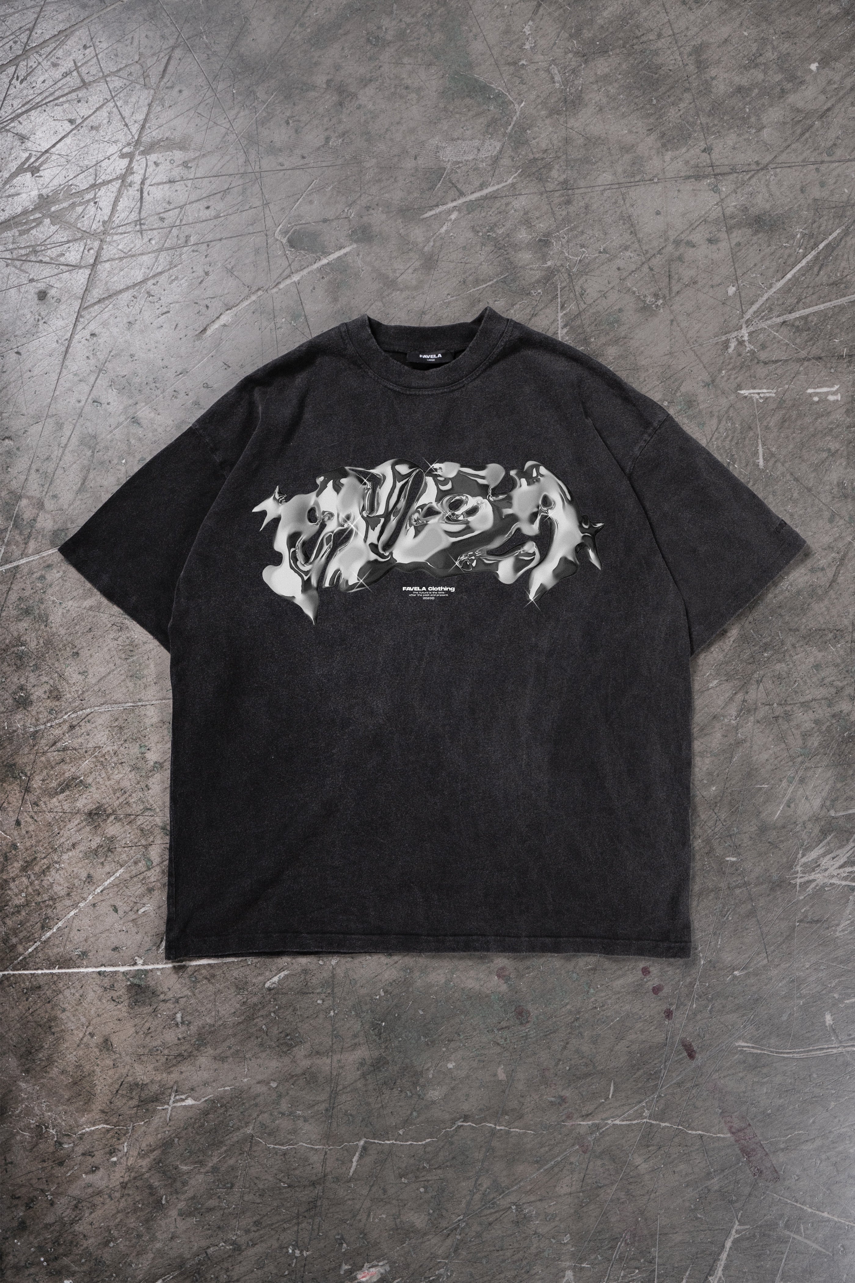 Black Washed T-Shirt - Favela Clothing T-Shirt 2023
