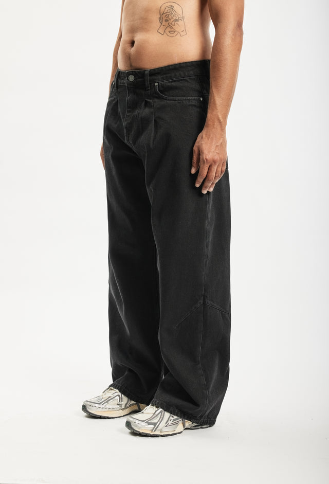 BALLOON DART VINTAGE BLACK DENIM
