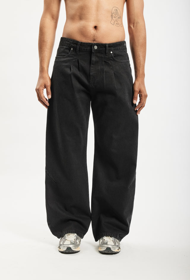 BALLOON DART VINTAGE BLACK DENIM