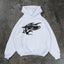White overzised Hoodie by Favela Clothing with an black Abstrakt Signature Logo on the Front