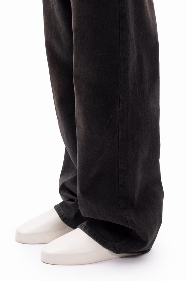 BALLOON DART DENIM BLACK WAXED