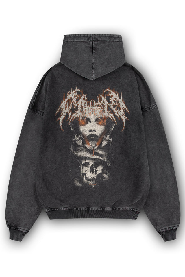 BETRAYAL BLACK WASHED HOODIE