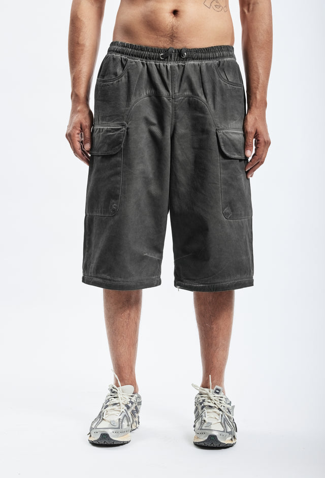 PARACHUTE CARGO BLACK OIL WASHED