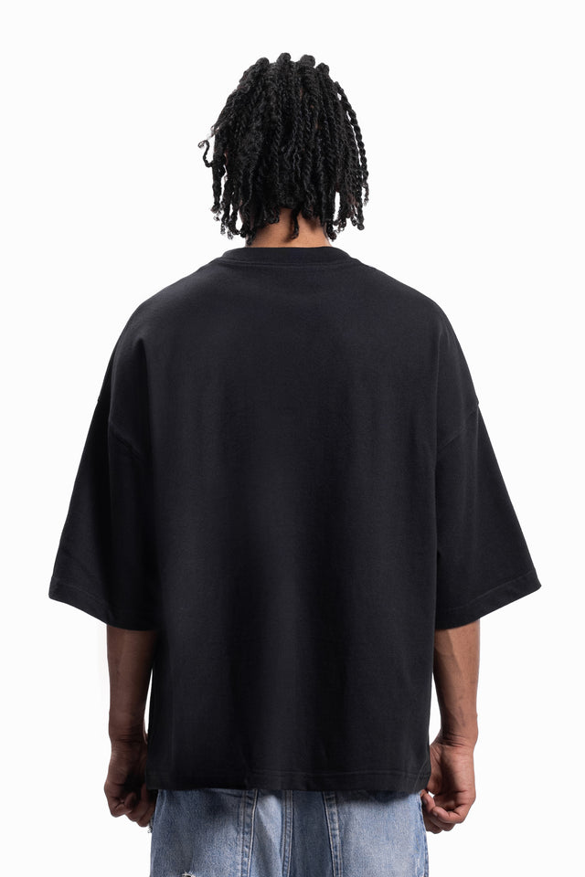 MARIA BLACK DISTRESSED T-SHIRT