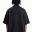 FEARLESS BOXY DISTRESSED BLACK WASHED T-SHIRT