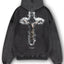 CRUCIFIED BLACK WASHED HOODIE