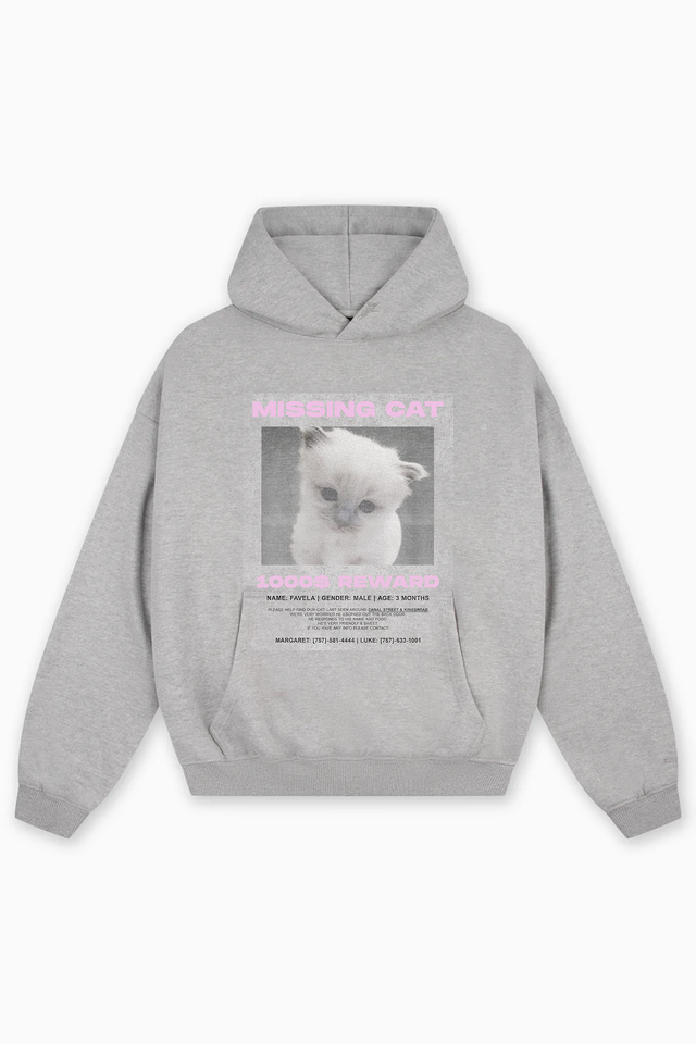 MISSING LIGHT GREY MELANGE HOODIE [PRE ORDER]