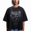 CLOWN BOXY DISTRESSED BLACK SUN DRIED T-SHIRT