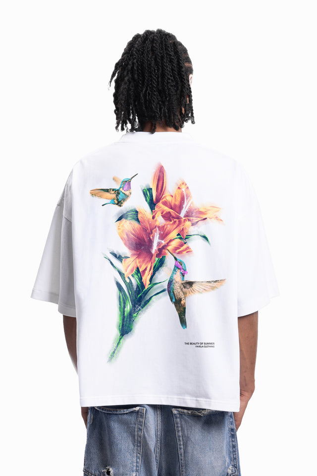 COLIBRI WHITE DISTRESSED T-SHIRT