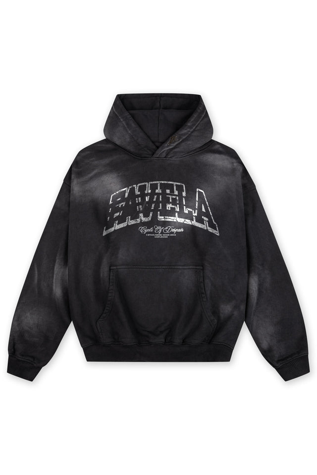 COLLEGE STRIPED BLACK SUN DRIED HOODIE [PRE ORDER]