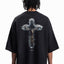 CRUCIFIED BLACK DISTRESSED T-SHIRT