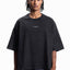 CRUCIFIED BLACK WASHED DISTRESSED T-SHIRT