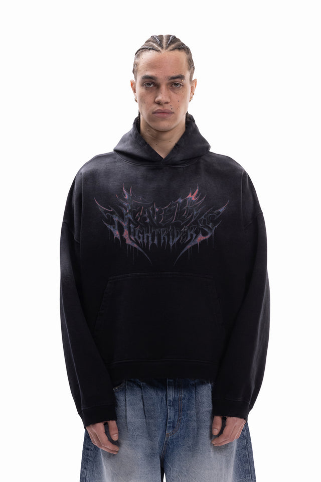 CYBERSTRUCK BLACK SUN DRIED BOXY HOODIE