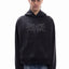 DARKNESS BLACK WASHED BOXY HOODIE