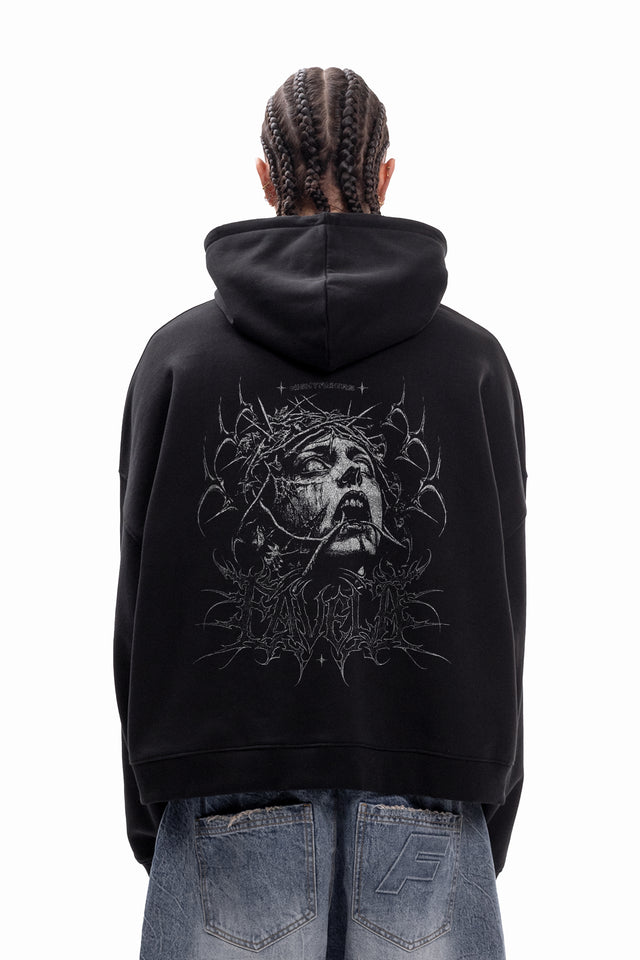 DARKNESS BLACK BOXY FRONTZIP