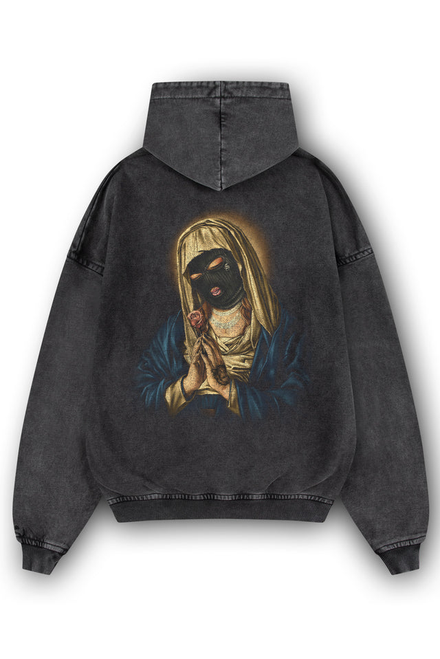 DISGUISE BLACK WASHED HOODIE