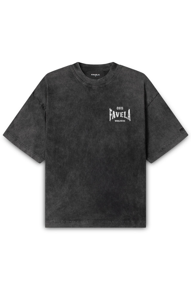 MONEY IS EVIL BLACK WASHED T-SHIRT