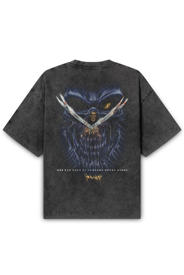 DOUBLE SWORD BLACK WASHED T-SHIRT