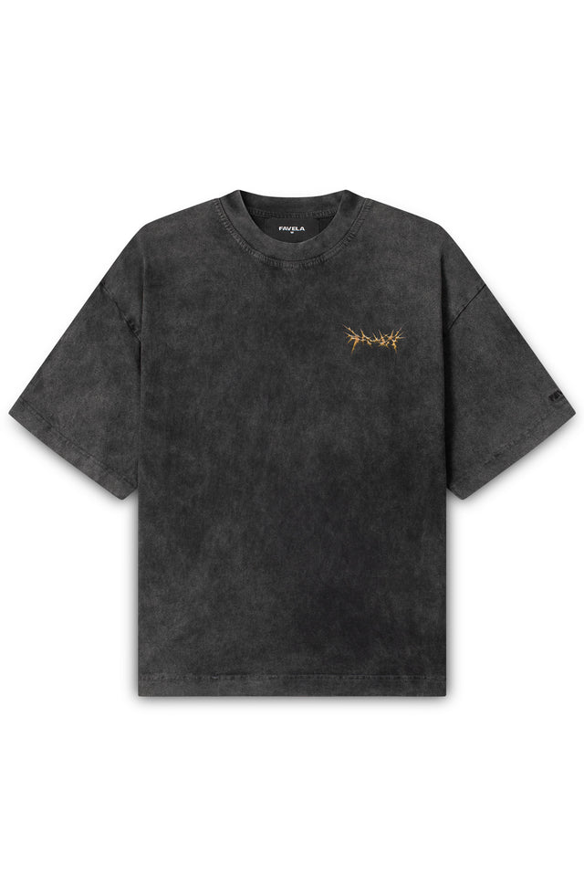 DOUBLE SWORD BLACK WASHED T-SHIRT