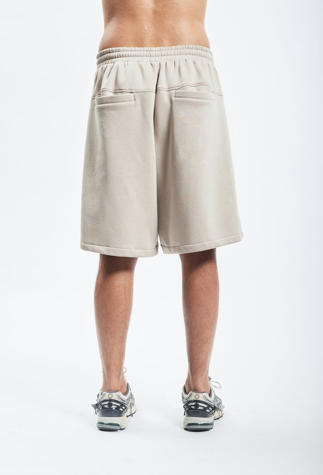 BLACK PLEATED SHORTS