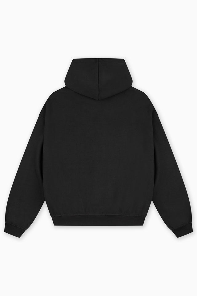 LAYER PATCH BLACK HOODIE [PRE ORDER]